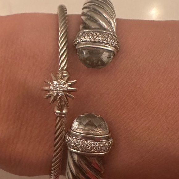 David Yurman silver bracelet Starburst with diamonds - Picture 13 of 15